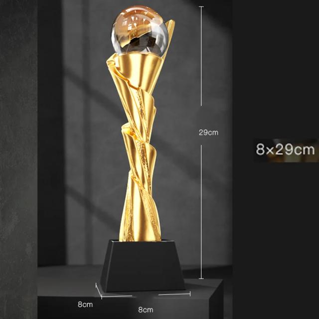 Troféu Personalizado em Resina de Alto Grau com Galvanoplastia de Metal para Decoração de Casa e Reconhecimento de Equipes em Reuniões Anuais