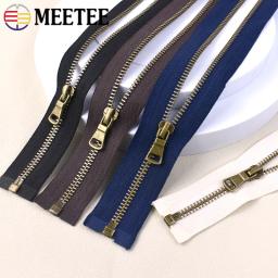Meetee-Zíperes metálicos para costura, zíper aberto, acessórios de mochila, fechamentos para roupas, decoração, 5 #, 40 cm, 50 cm, 60 cm, 70 cm, 80cm, 2 PCes, 5 PCes - Image 5
