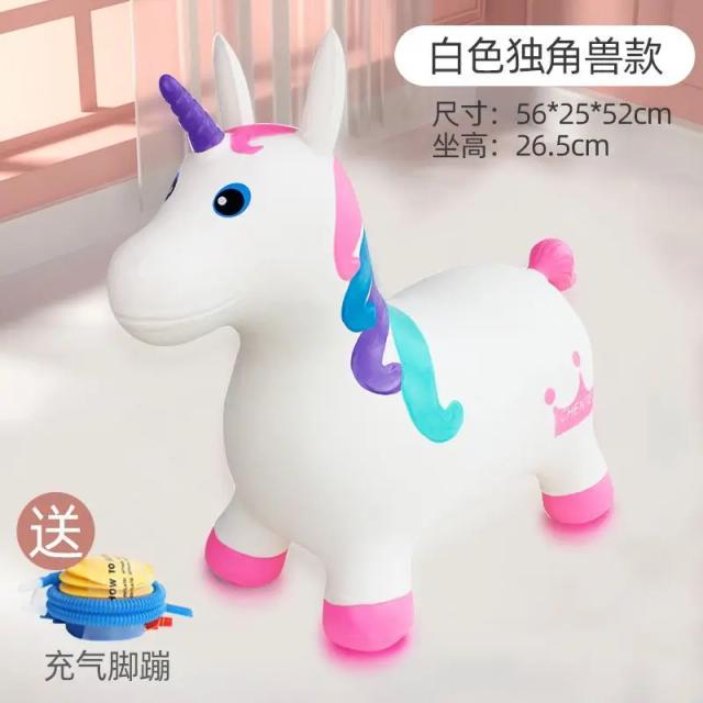Cavalo de Salto Inflável para Crianças - Brinquedo de Borracha Diversão Garantida