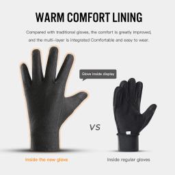 Luvas aquecidas elétricas da motocicleta inverno moto luvas aquecidas quente à prova dwaterproof água recarregável aquecimento luvas térmicas para snowmobile - Image 5