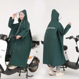1 pc capa de chuva masculina e feminina corpo longo proteção tempestade 2024 nova bateria elétrica carro único poncho de chuva adulto de uma peça - Image 3