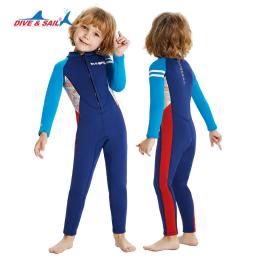 Neoprene Long Sleeves One Piece Swimsuit infantil, roupa de mergulho espessa, natação, mergulho, surf, crianças, inverno, 2,5mm - Image 4