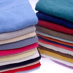 Tecido de algodão de linho fino de cor sólida, material orgânico, linho natural puro para costura, DIY, roupas artesanais, patchwork - Image 1