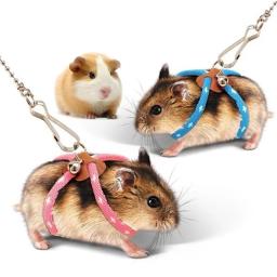 Arnês macio ajustável para pequeno animal de estimação, papagaio, rato, hamster, furões, rato, trela do porco, corda de tração, cobaia, acessórios, drop ship - Image 1