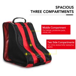 Respirável Skate Carry Bag, estojo para crianças, Rolo, Inline, Patins de gelo, 3 camadas - Image 4