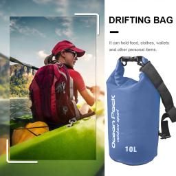 10l saco de natação à prova dwaterproof água saco seco pacote armazenamento acampamento ao ar livre caminhadas caiaque canoagem rio trekking boating esportes aquáticos sacos - Image 5