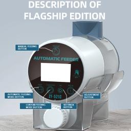 Alimentador Automático de Peixes com Suporte Temporizador, Dispensador Elétrico De Alimentos De Peixes, Aquários ou Aquários, Modo Automático ou Manual - Image 5
