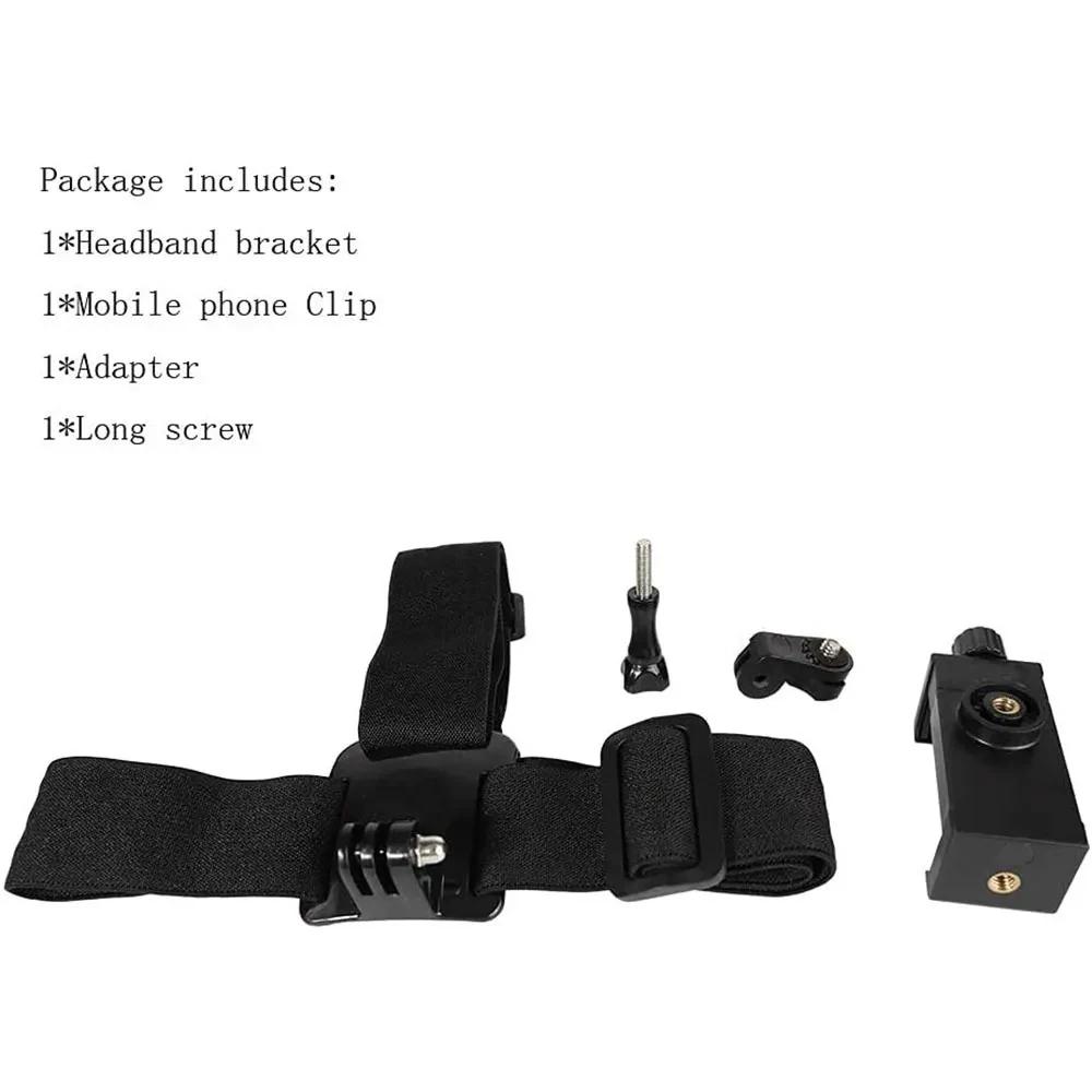 Suporte de Smartphone montado na cabeça, vídeo em primeira pessoa, suporte ao vivo ao ar livre para iPhone 15, 14, 13 Pro Max, GoPro 12, 11, 10, 9, DJI Action 4 - Image 1