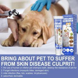 Pomada de remoção de ácaros para animais, cães e gatos remoção do fungo, creme anti coceira, cuidados externos, micose - Image 5