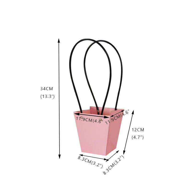 Saco De Presente De Mão De Papel Kraft, Caixa De Presente Da Flor, Sacola De Embalagem De Flor Portátil para Casamento, Decorações Do Dia Das Mães - Image 1