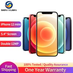 Original iPhone 12 mini 4GB e 64/128/256GB IOS A14 Bionic Hexa Core 5.4 ''Dual 12MP iphone 12mini Celular 5G - Image 1