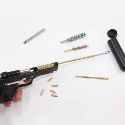 Kit de ferramentas de limpeza e manutenção de armas de fogo, escova, armas de fogo, airsoft, barril de 6 peças, 9mm, Ar15, M4 - Image 2