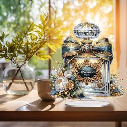Flor Perfume Especial Em Forma De Pintura Diamante, Desktop Ornamentos Kit, 5D DIY Diamond Art, Decorações De Mesa, Decoração De Mesa Do Quarto - Image 4
