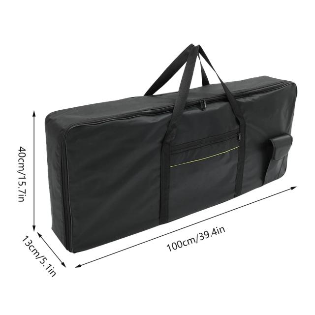 Bolsa Impermeável Oxford para Teclado de 61 Teclas com Espessura Extra e Acessórios para Instrumentos Eletrônicos