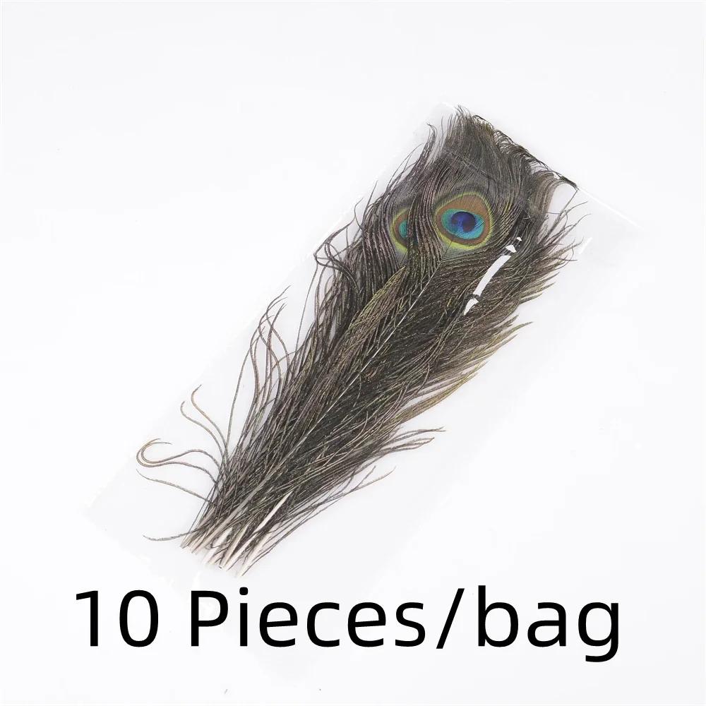 Penas de pavão natural para joalheria, plumas longas, acessórios de festa artesanais, decoração por atacado, 25 30 40 50 60 65cm - Image 1