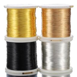 Fio de cobre para fazer jóias DIY, pulseira e brincos artesanato suprimentos, acessórios de jóias, grânulos materiais, atacado, 1 rolo - Image 3