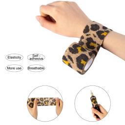 Animal Impresso Bandagem Tatuagem Auto-Adesiva, Sports Wrap Tape, Elástico, Kit de Primeiros Socorros, Pet, Joelho, 6 Pcs, 12 Pcs, 48Pcs - Image 5