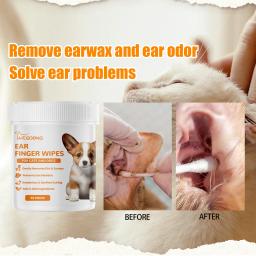 Toalhetes portáteis de limpeza úmida para animais de estimação, lágrima, cera, removedor de mancha, toalhas de limpeza, alívio de coceira de gatos, limpador Ditr - Image 3