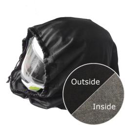 Novo saco protetor de capacete preto de pelúcia cordão bolso capa protetor saco 47x42cm - Image 1