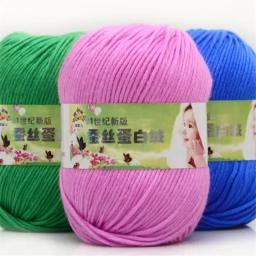 50g Fios De Tricô De Seda Fio De Algodão Crochet Fio Fio Tricots Meias De Tricô Diy Fio Hilos Para Tejer A Ganchillo Crochet - Image 4