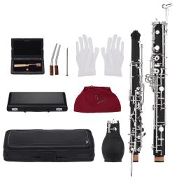 Profissional Inglês Horn Alto Oboé, F Key, corpo de madeira sintética, prateado Chaves, instrumento de sopro com luvas Reed, estojo de transporte - Image 4
