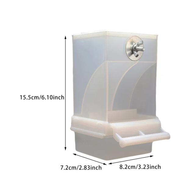 Alimentador Automático de Acrílico para Periquitos Pequenos e Médios com Bebedouro e Acessórios de Gaiola pro 1