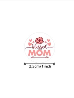 Selos envelope adesivos para embrulho, doce design floral, feliz dia das mães, 100-500pcs - Image 2