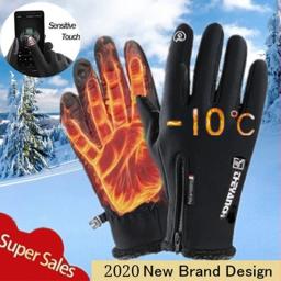 Luvas térmicas impermeáveis do tela táctil, Windproof, morno, tempo frio, corrida, esportes, caminhando, esqui, inverno - Image 2