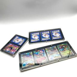Pokémon Transparente Jogo Coleção Cartões, Material Acrílico, Borda Preta, Carrinho de Exposição, Anime Clássicos, Presente Toy - Image 3