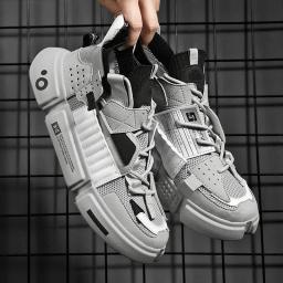 Sapatos de corrida respiráveis ao ar livre para homens, calçados esportivos esportivos, tênis de corrida macios confortáveis, alta qualidade, novo designer - Image 4