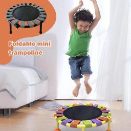 Mini trampolim dobrável de fitness, cama de salto para crianças e adultos, exercício estável e silencioso, carga máxima de 165 lbs - Image 6