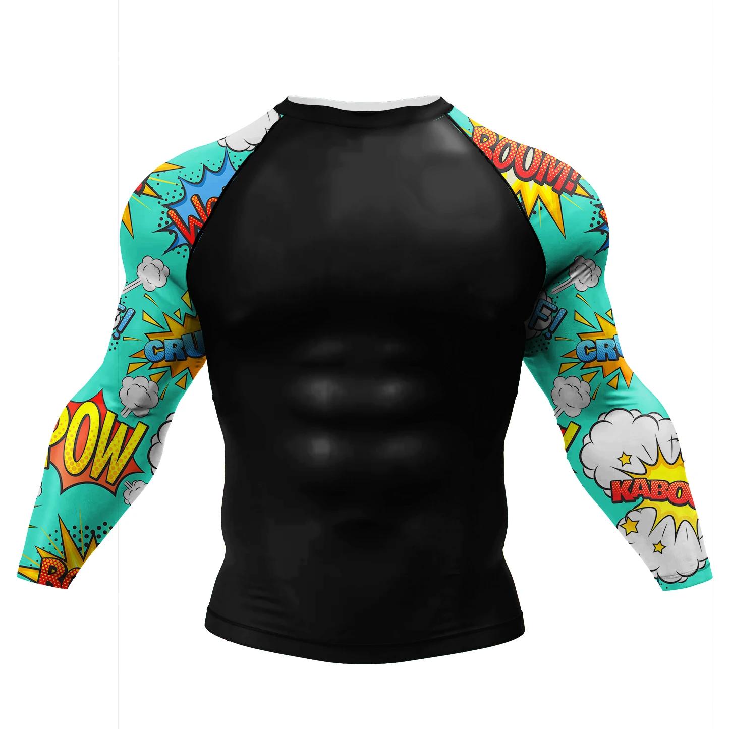 Cody Lundin camiseta de compressão para homens, mma, bjj, boxe esporte rashguard, sublimação impressa, jiu jitsu, corrida ginásio, kickboxing jersey - Image 1