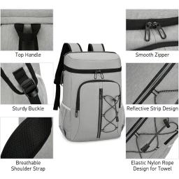Mochila térmica isolada, confortável, macia, leve, mochila de acampamento para acampamento ao ar livre, piquenique, bolsa de manutenção fresca - Image 3