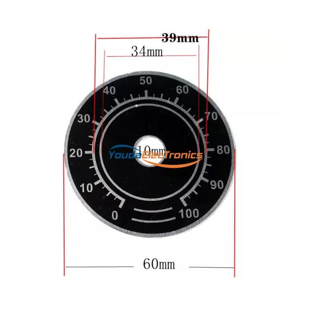 Botão Potenciômetro de Volume 60mm para Guitarra - 1 Peça de Alta Qualidade