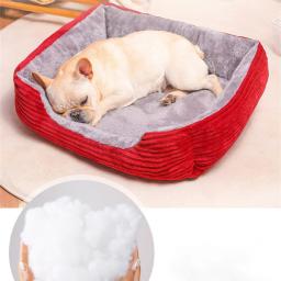 Sofá-cama macio e quente para animais de estimação, cestas para cachorros, canil para cães grandes e médios, suprimentos para casa, inverno - Image 5