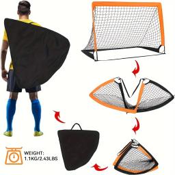 Obras de futebol portáteis para quintal dobrável móvel treinamento rede de futebol para crianças gol de futebol indoor ao ar livre pop up metas de futebol - Image 3