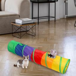 Tubo de túnel dobrável para gato, treinamento de gatinho, brinquedo divertido interativo, brinquedos entediados para cachorrinho e gatinho, suprimentos para animais e acessórios - Image 3