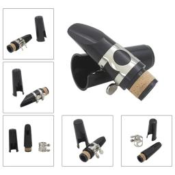 Bocal clarinete braçadeira tampa, uma palheta tampa plástico, cor preta - Image 4