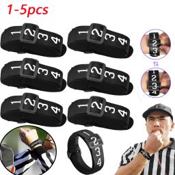 Futebol Equipamento de Marcação Árbitro com Clipe Deslizante, Pulseira, Match Scoring Suprimentos, 1-5pcs - Image 1