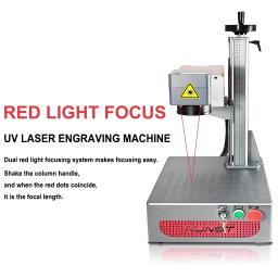 HUNST-Máquina UV portátil pequena da marcação do laser, apropriada para gravar o plástico, PVC, vidro, jade, garrafas de couro, 5W - Image 4