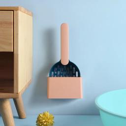 Colher De Linheira De Gato De Plástico Com Base, Pá Auto Limpante, Vaso Sanitário Do Gatinho, Suprimentos De Gato, Caixa - Image 3
