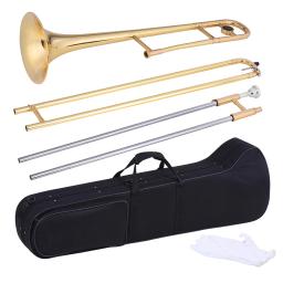 Ammoon-Alto Latão Ouro Lacquer Trombone, Bb Tone, B Flat instrumento de sopro, Cupronickel bocal - Image 5