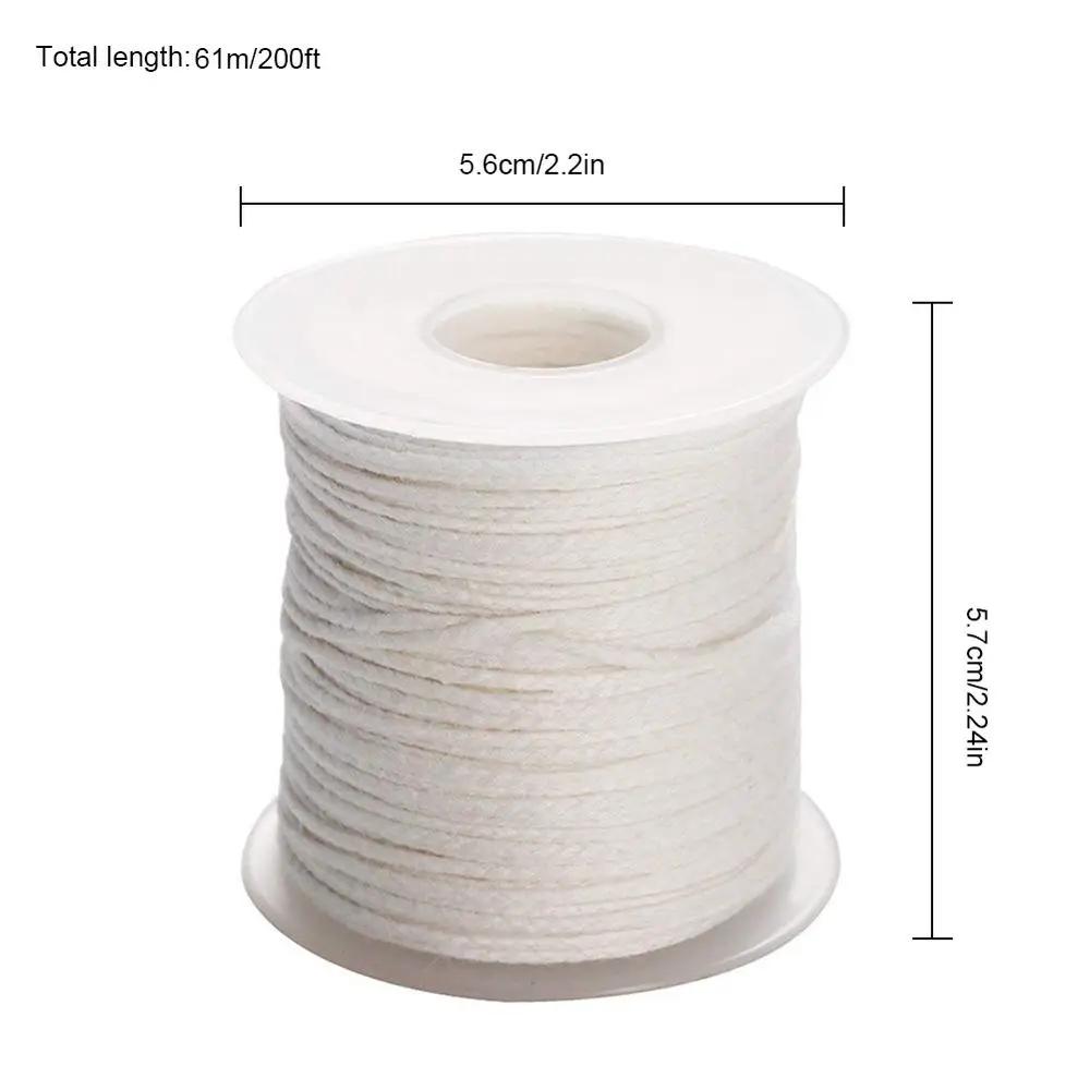 M-Pavio De Vela De Algodão Branco, Tecido, DIY, Material De Fabricação De Vela Artesanal, Velas De Arte, Acessórios Pré-Encerados, Decoração - Image 1
