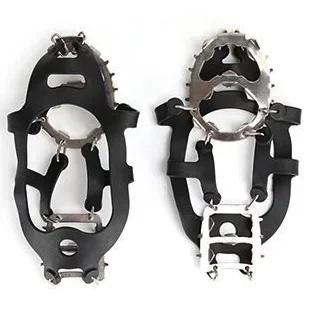 Crampons Anti-Skid de Aço de Manganês para Escalada e Atividades ao Ar Livre com 18 Dentes, Ideais para Inverno, Caminhadas na Neve e Pesca no Gelo