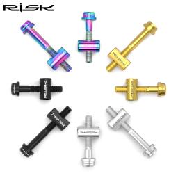Risco 2 pçs m5 * 30/40mm liga de titânio bicicleta espigão parafusos fixação mtb estrada selim sela parafusos fixos - Image 4