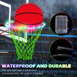 LED Basketball Hoop Light com temporizador, Resistente à água, 4 modos de iluminação, Light Up Rim, Mudança de cores 16, Meninos e meninas - Image 2