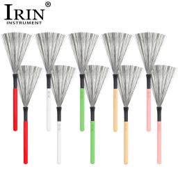 IRIN-Drum Brush Metal Material Percussão Instrumento Peças, retrátil, modelo especial, estilo Jazz, ferramentas de música, baqueta, 2pcs por conjunto - Image 1