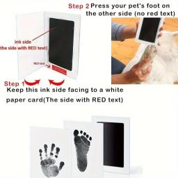 Pet Paw Print Almofada de tinta para cães e gatos, memorização Memorial Supplies, Pegada Pad, 4Pack - Image 4