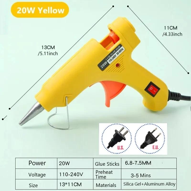 LAOA-Hot Melt pistola de cola elétrica, Mini Thermo Industrial, pistola térmica, temperatura, artesanato reparação, ferramenta DIY, 7mm cola varas, 25W - Image 1