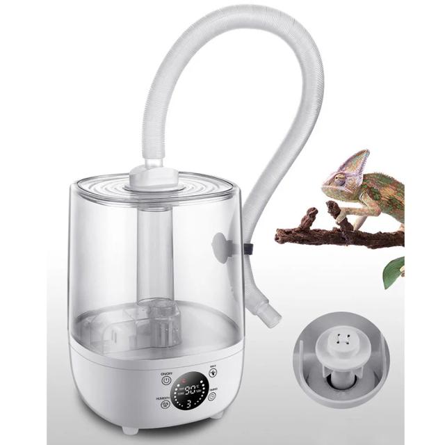Umidificador de Névoa Automática para Répteis e Anfíbios com Extensão de Mangueira - Capacidade de 4L para Terrários e Pet Shops